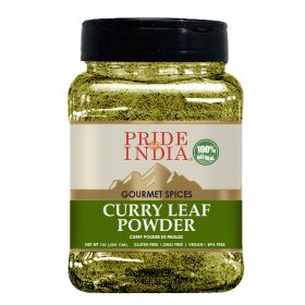 Pride Of India- Natural Curry Leaf Powder Ground - 7 oz (Half Pound) Resealable Pouch - Authentic Indian Spice Blend - Used in Soups, Stews Pride Of India- Natural Curry Leaf Powder Ground - 7 oz (Half Pound) Resealable Pouch - Authentic Indian Spice Blend - Used in Soups, Stews